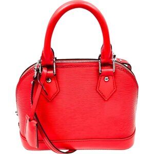 286749AZ (S6) Louis Vuitton Crossbody Bag Alma BB Red Epi Leather